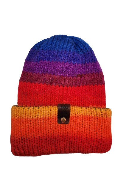 RANDOM RAINBOW  Pedro's Knit Cozy: Handcrafted Hats & Headbands – Unique Styles for Every Season!!!