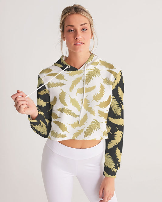 OWL Feathers Women's Cropped Hoodie