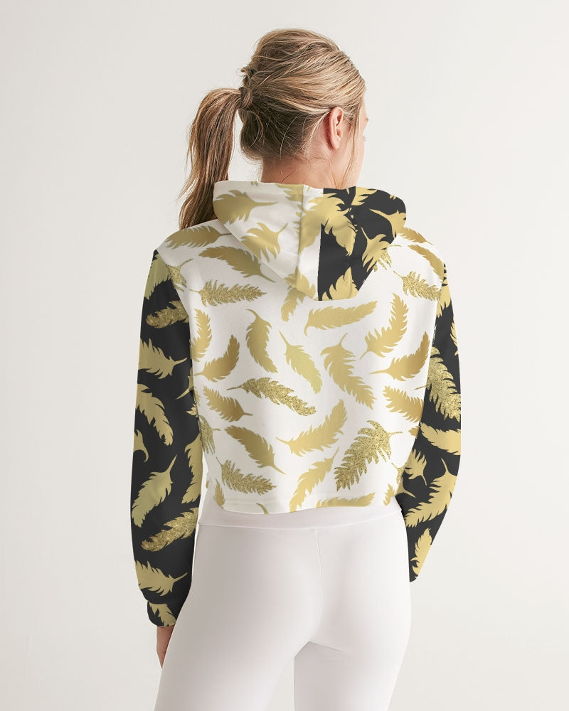 OWL Feathers Women's Cropped Hoodie